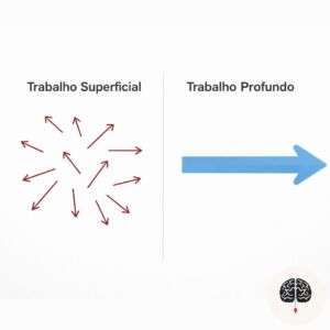 Gráfico comparativo entre trabalho superficial e trabalho profundo
