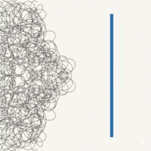 Gráfico comparativo entre pensamentos confusos e pensamento focado