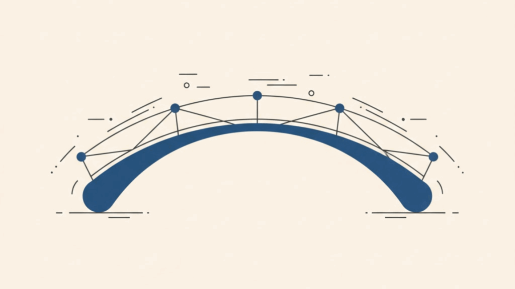 Ilustração minimalista de caminhos neurais simbolizando a formação de hábitos