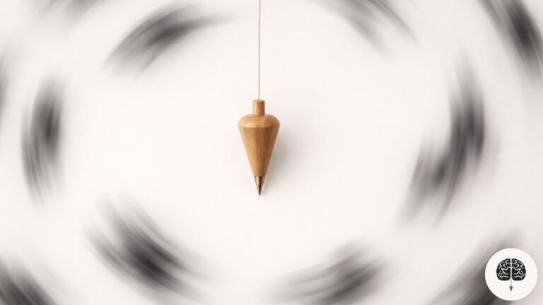 Representação minimalista de equilíbrio mental e foco centralizado