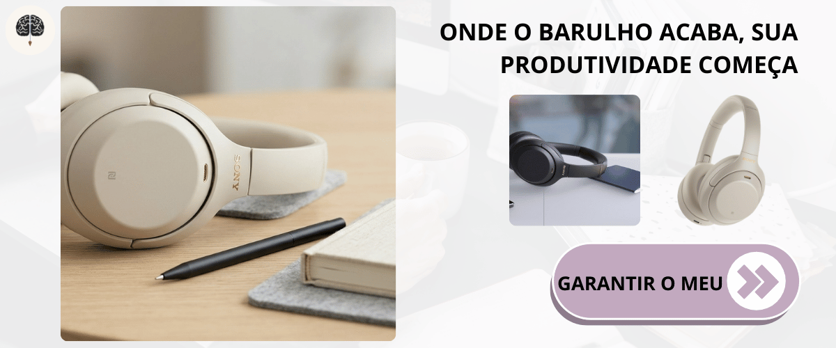 Headphone com cancelamento de ruído para foco no trabalho